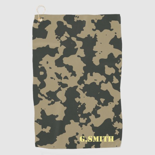 Serviette De Golf Camouflage Brown vert. Camo ton (Devant)