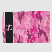Serviette De Golf Camouflage Camouflage Camouflage Rose (Horizontal)