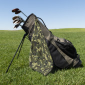 Serviette De Golf Camouflage Euro Spring (Vert)
