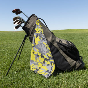 Serviette De Golf Camouflage jaune et gris, Militaire, Armée