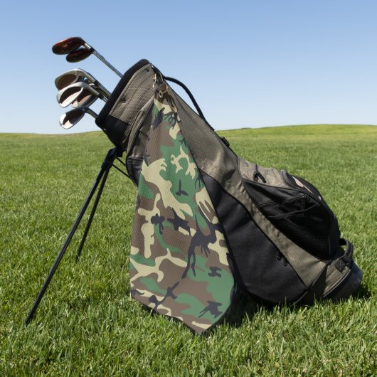 Serviette De Golf Camouflage militaire (Vert)