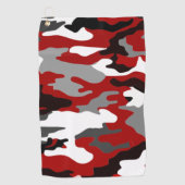 Serviette De Golf Camouflage militaire rouge (Devant)