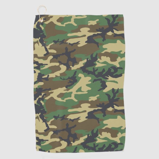 Serviette De Golf Camouflage Motif des bois  (Devant)