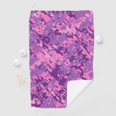 Serviette De Golf Camouflage numérique rose vif sur une (En situation)