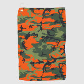 Serviette De Golf Camouflage orange et vert, Militaire, Armée (Devant)