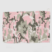 Serviette De Golf Camouflage rose et vert, Militaire, Armée (Horizontal)