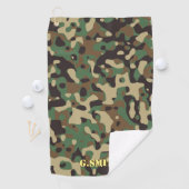 Serviette De Golf Camouflage vert et Brown. Camo ton (En situation)