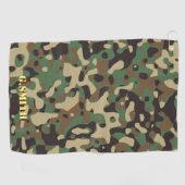 Serviette De Golf Camouflage vert et Brown. Camo ton (Horizontal)