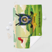 Serviette De Golf Campbell Clan Badge & Tartan Personnalisé (En situation)