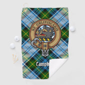 Serviette De Golf Campbell Crest au-dessus de Tartan (En situation)