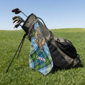 Serviette De Golf Campbell Crest au-dessus de Tartan (Vert)