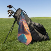 Serviette De Golf Camping au lever du soleil (Vert)