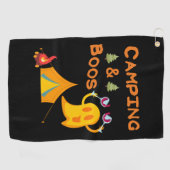 Serviette De Golf Camping & Boos Ghosts Vin Camping Halloween (Horizontal)