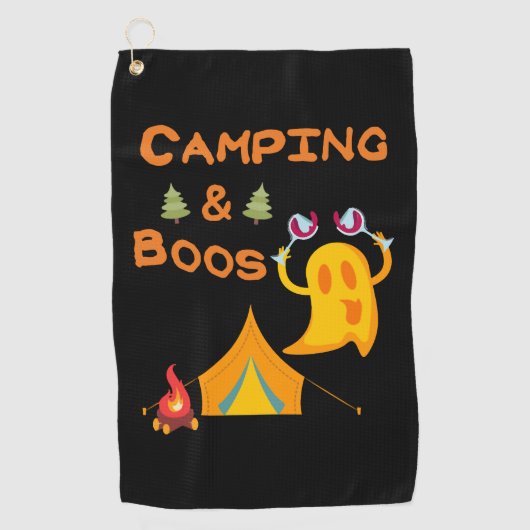 Serviette De Golf Camping & Boos Ghosts Vin Camping Halloween (Devant)