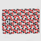 Serviette De Golf Canadian Maple Feuilles Initial (Horizontal)