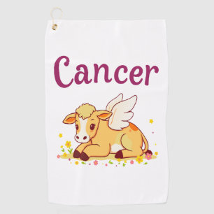 Serviette De Golf Cancer Vache zodiaque, Cancer mignon
