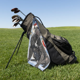 Serviette De Golf Cane Corso Winter Wonderland Noël Joie