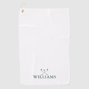 Serviette De Golf Cannes de golf personnalisées vert émeraude
