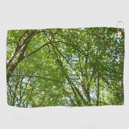Serviette De Golf Canopée du printemps Feuille Green Nature Scene (Horizontal)