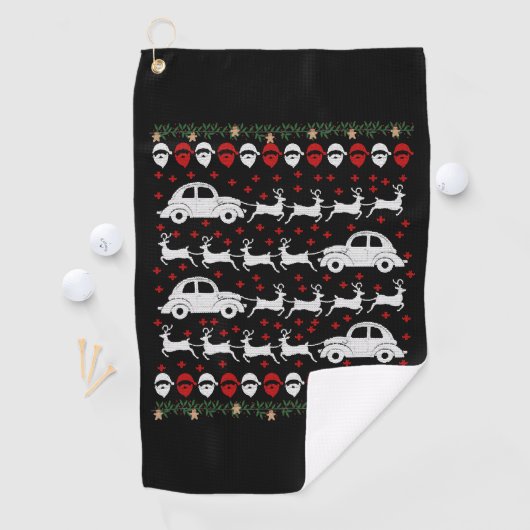 Serviette De Golf Car Christmas (En situation)