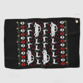 Serviette De Golf Car Christmas (Horizontal)