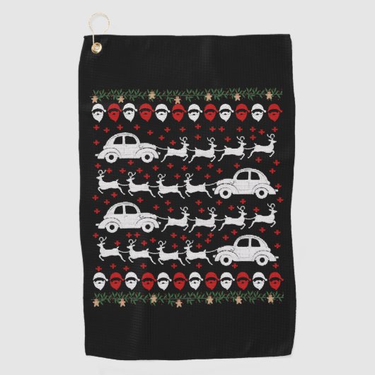 Serviette De Golf Car Christmas (Devant)