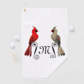 Serviette De Golf Cardinal du Nord SongBird (En situation)