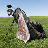 Serviette De Golf Cardinal sur Virginia Road Map (Vert)