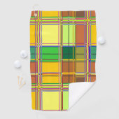 Serviette De Golf Caribbean Colorful Fabric Madras Tartan (En situation)