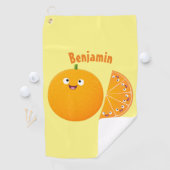 Serviette De Golf Caricature d'agrumes d'orange (En situation)