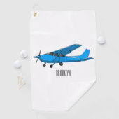 Serviette De Golf Caricature d'avion à voilure fixe (En situation)