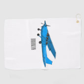 Serviette De Golf Caricature d'avion à voilure fixe (Horizontal)