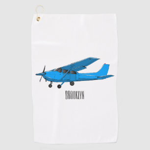 Serviette De Golf Caricature d'avion à voilure fixe