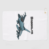 Serviette De Golf Caricature d'avion de chasse militaire (Horizontal)