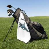 Serviette De Golf Caricature d'avion de chasse militaire (Vert)