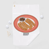 Serviette De Golf Caricature de Churro (En situation)