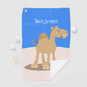 Serviette De Golf Caricature de dromadaire joyeux et souriant (En situation)