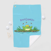 Serviette De Golf Caricature de grenouille vert mignon (En situation)
