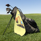 Serviette De Golf Caricature de la pelle orange (Vert)