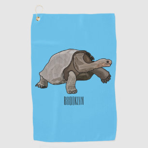 Serviette De Golf Caricature de la tortue des Galapagos