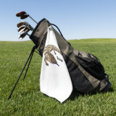 Serviette De Golf Caricature de lézard rouge (Vert)