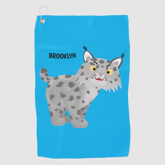 Serviette De Golf Caricature de lynx de lynx de lynx (Devant)