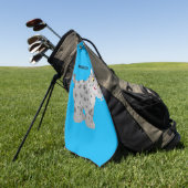 Serviette De Golf Caricature de lynx de lynx de lynx (Vert)