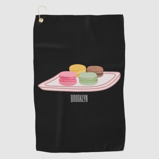 Serviette De Golf Caricature de Macaron (Devant)