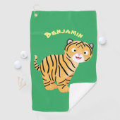 Serviette De Golf Caricature de petit tigre joyeux (En situation)