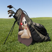 Serviette De Golf Caricature de poupée vaudou en amour (Vert)