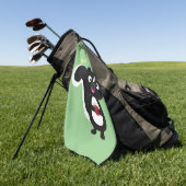 Serviette De Golf Caricature de skunk jote happy (Vert)