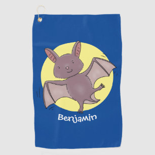 Serviette De Golf Caricature de vol de chauve-souris
