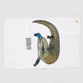 Serviette De Golf Caricature en bleu (Horizontal)