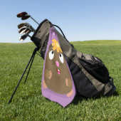 Serviette De Golf Caricature joyeuse de cobaye mignonne (Vert)
